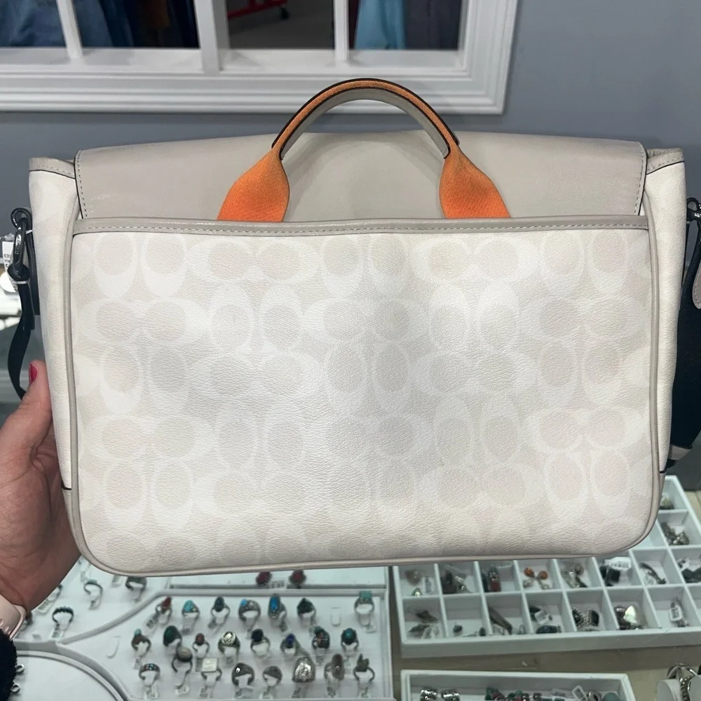 Track Messenger In Colorblock Signature Canvas With Coach